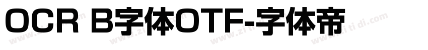 OCR B字体OTF字体转换
